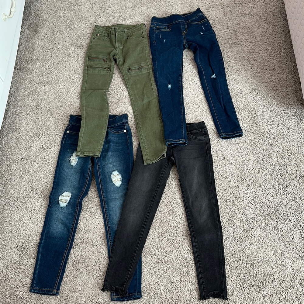 Girls size 7/8 jeans/jeggings lot